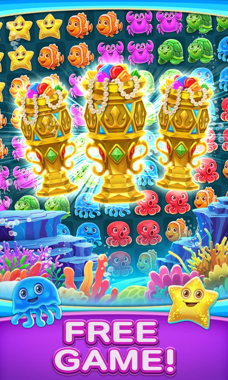 Ocean Match 3 Puzzle Game screenshot